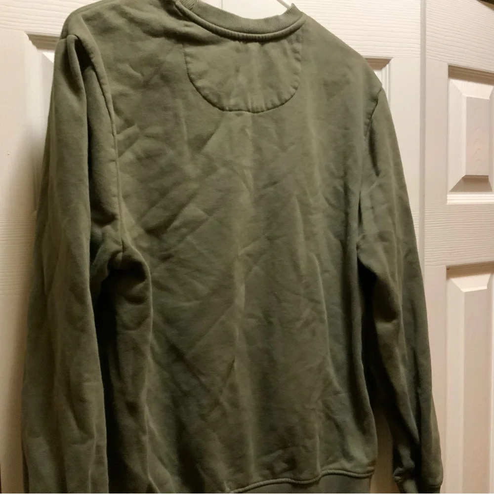 Duluth Trading Co Men's Olive Crewneck Sweater - Picture 2 of 2